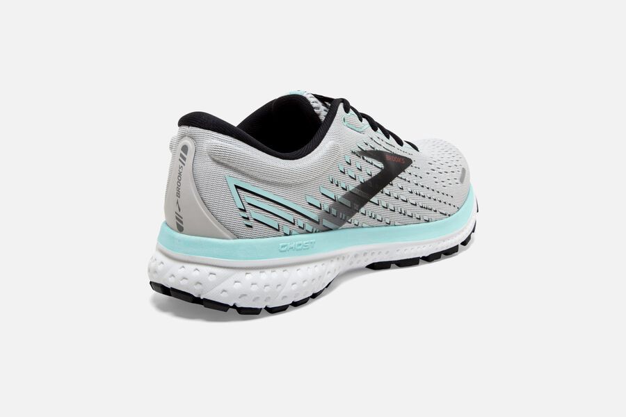 Ghost 13 Road Brooks Running Shoes NZ Womens - White/Black - DSORJA-506